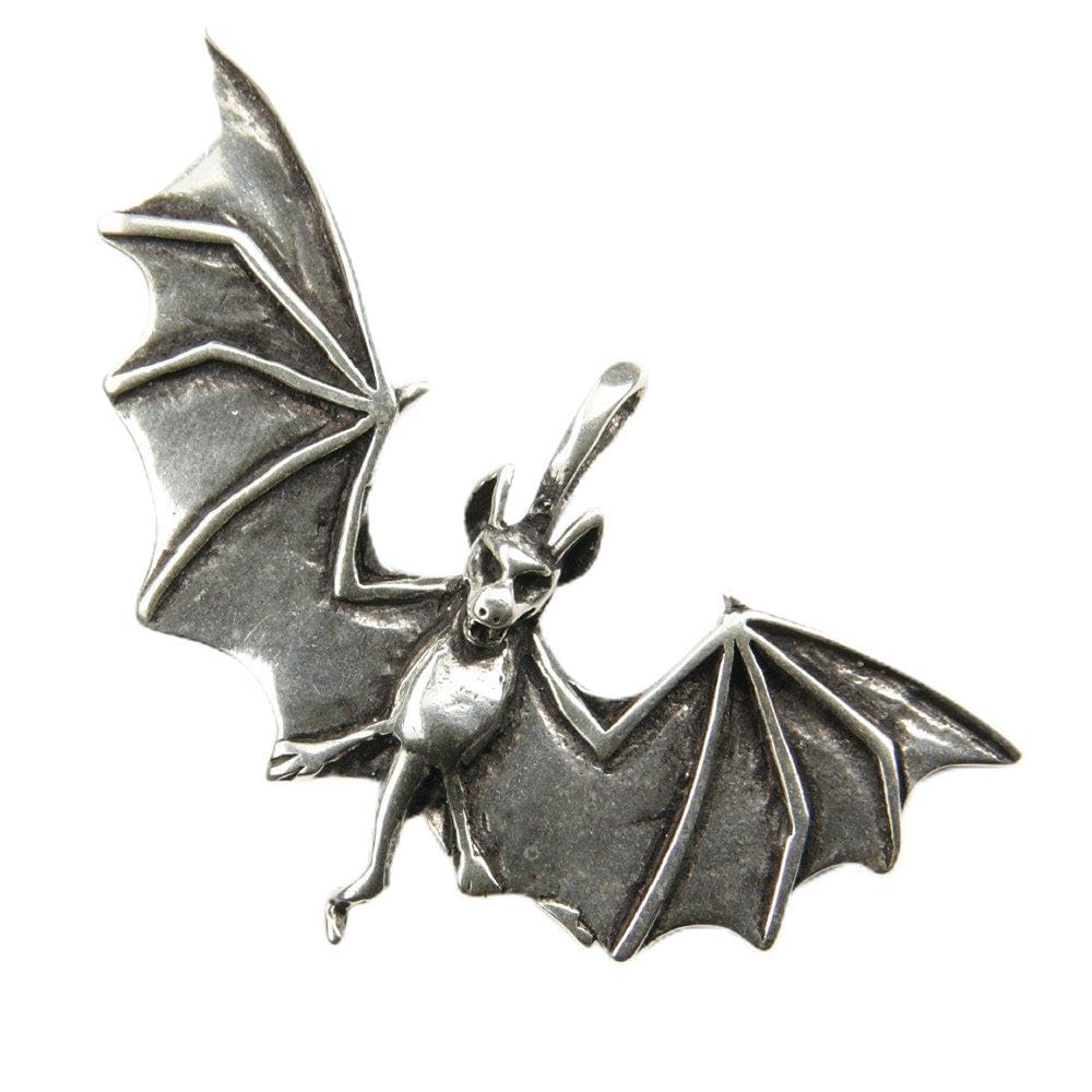 NKlaus Pendant Bat Amulet 925 Silver 2,9cm Scandinavian Talisman 3989