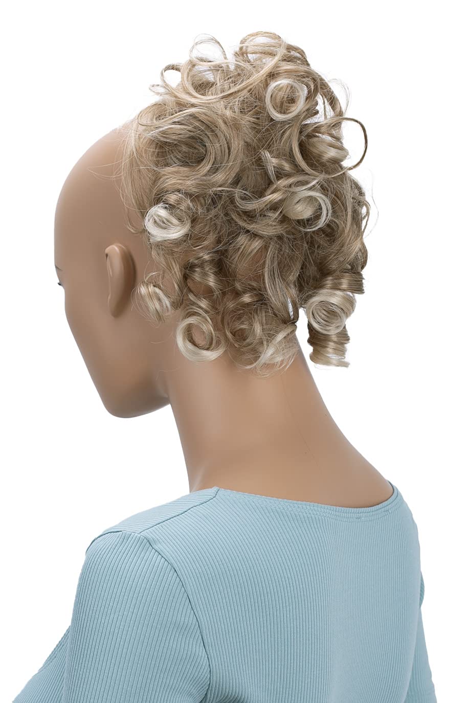 CAISHA Hairpiece Scrunchy Updo Hairstyles Voluminous Curly Messy Bun Red Blonde Mix G20L