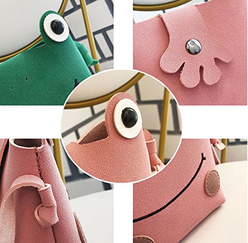 Kids Toddlers Cute Frog Design Mini Shoulder Bags Crossbody Handbags Small Phone Candies Cash Card Tissue Holder Case Purse Clutch Wallet, Great Birthday Christmas Gift for 2-8 Yrs Girls Boys