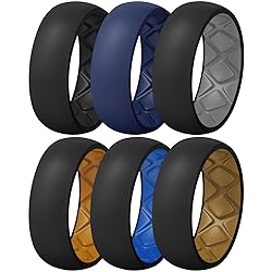 Egnaro Silicone Ring Men 1/4/5/6/7 Multipack of