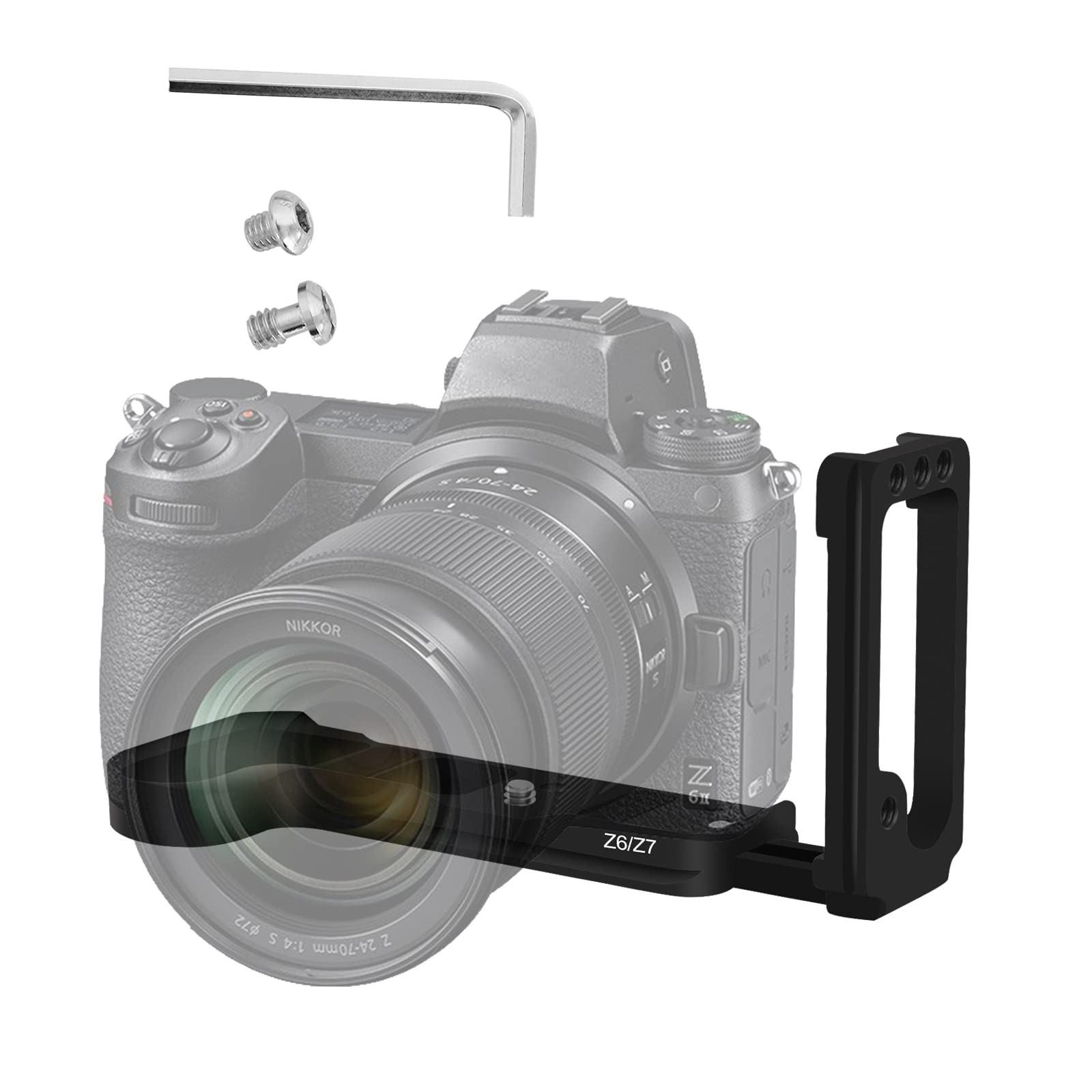 Z6/Z6 ii/Z7/Z7 ii Vertical Shoot L Plate Hand Grip, Extended Version Z6 Z6 II / Z7 Z7 II Quick Release L Plate Camera Bracket Holder for Nikon