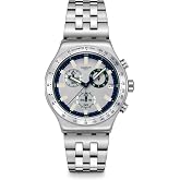 Swatch Skin Irony Unisex Casual Watch Stainless Steel Blue Quartz Water Resistant Midnight in THE Mirror