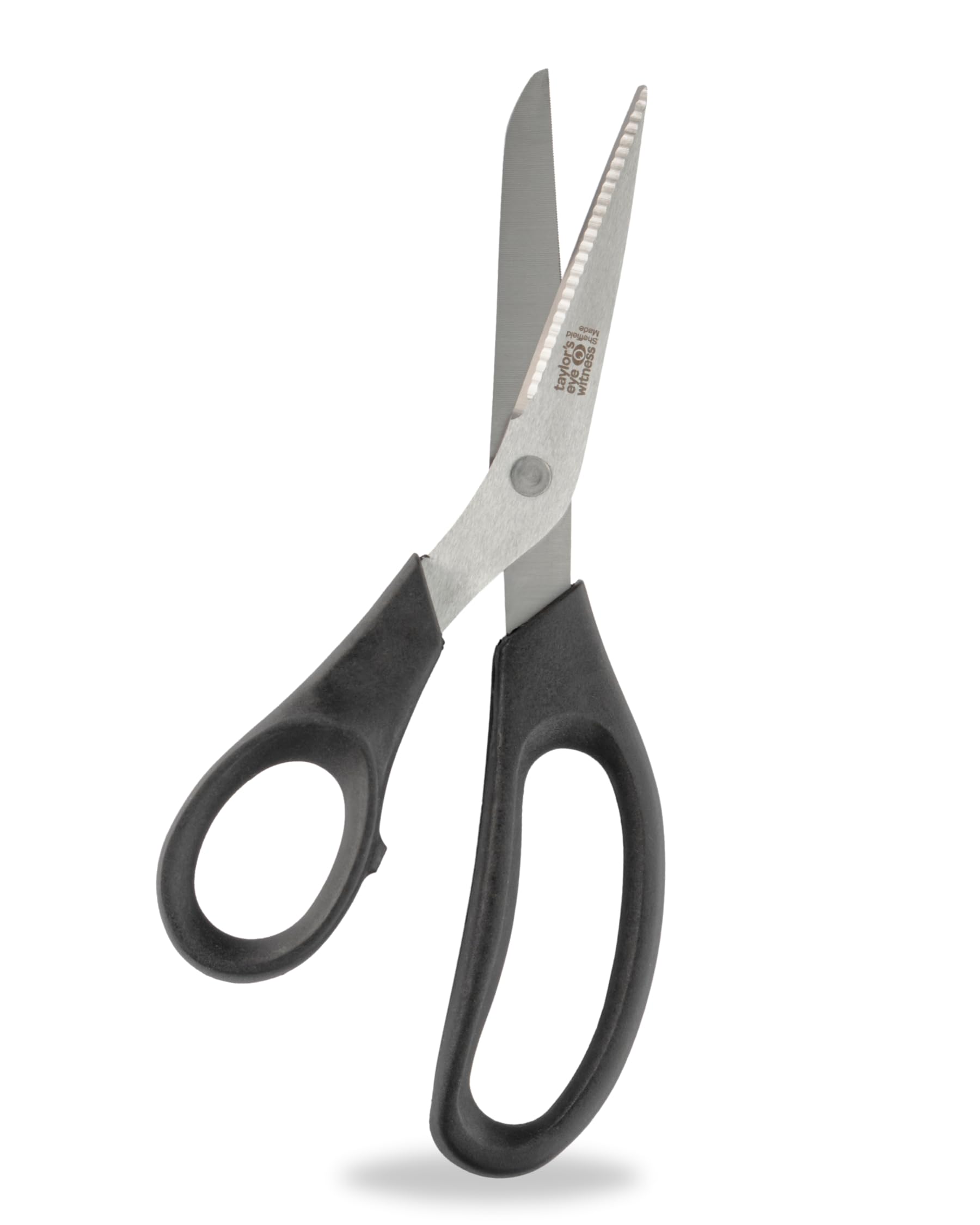 Scissors and Shears (Black, Kitchen (18cm/7" Serrated Blade Left Handed)