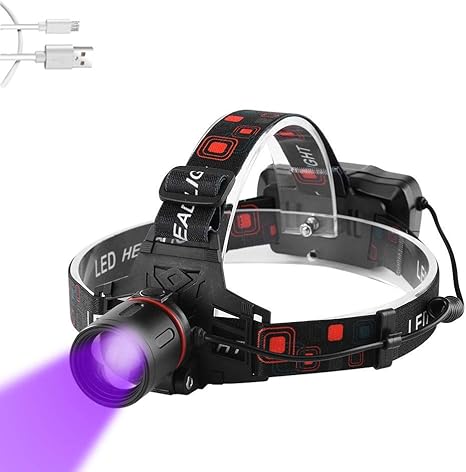 Amazon Co Jp Uvライトヘッドトーチ 夜釣り用紫外線ヘッドランプ用usb充電式ledブラックライトヘッドライト スコーピオンズ オート石油およびhvacリークを探す 蛍光剤 アート ロックス Wxqym ホーム キッチン