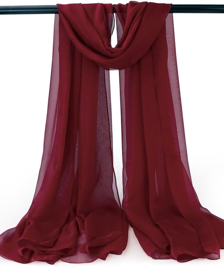 EGO ECHO Womens Silk Oblong Scarf - Long Scarf Solid Silk Scarf Scarves Wraps