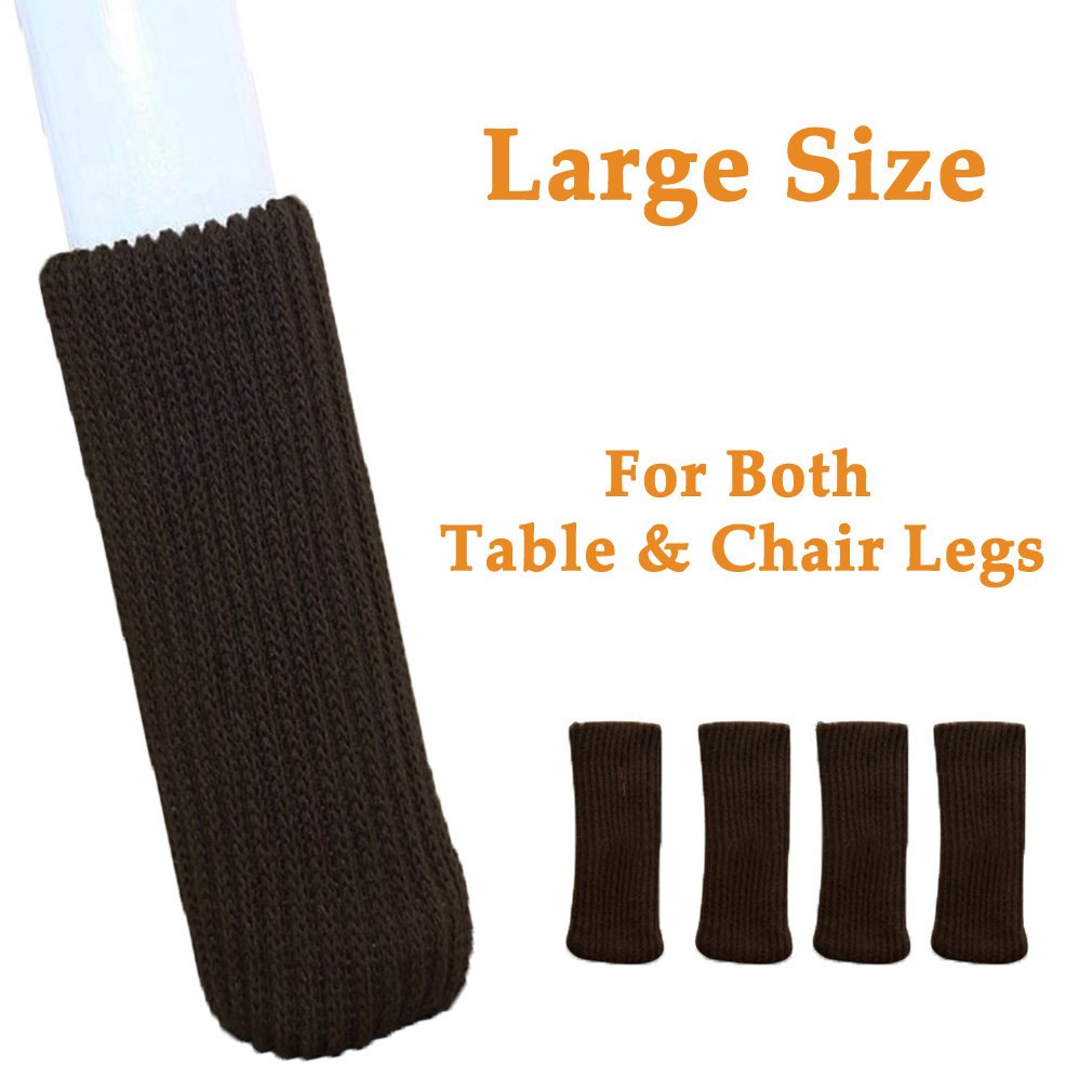 Knitting Wool Furniture Socks/ Chair Leg Floor Protector 4 PCS (Dark