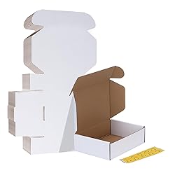 HORLIMER 10 Pack 7x5x2 Shipping Boxes, White