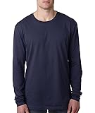 Next Level Apparel mens Next Level Premium Fitted Long-Sleeve Crew(N3601)-MIDNIGHT NAVY-2XL