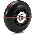 Ricrrover Luggage Suitcase Wheels Replacement Kit 75x24mm/2.95"x0.94" w/ABEC 608zz Inline Outdoor Skate Replacement Wheels, Set of (2) Wheels (OD:75 W:24 ID:6 Axles:35&40mm)