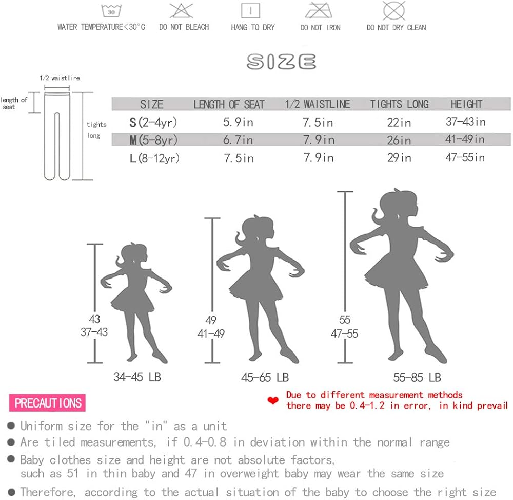 DIPUG Ballet Tights for Girls Dance Tights Toddler Pink Ballet Tights Girls Thick Soft Footed Kids Ballet Tights: Clothing