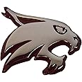 Texas State Bobcats Metal Auto Emblem (with Maroon Trim)