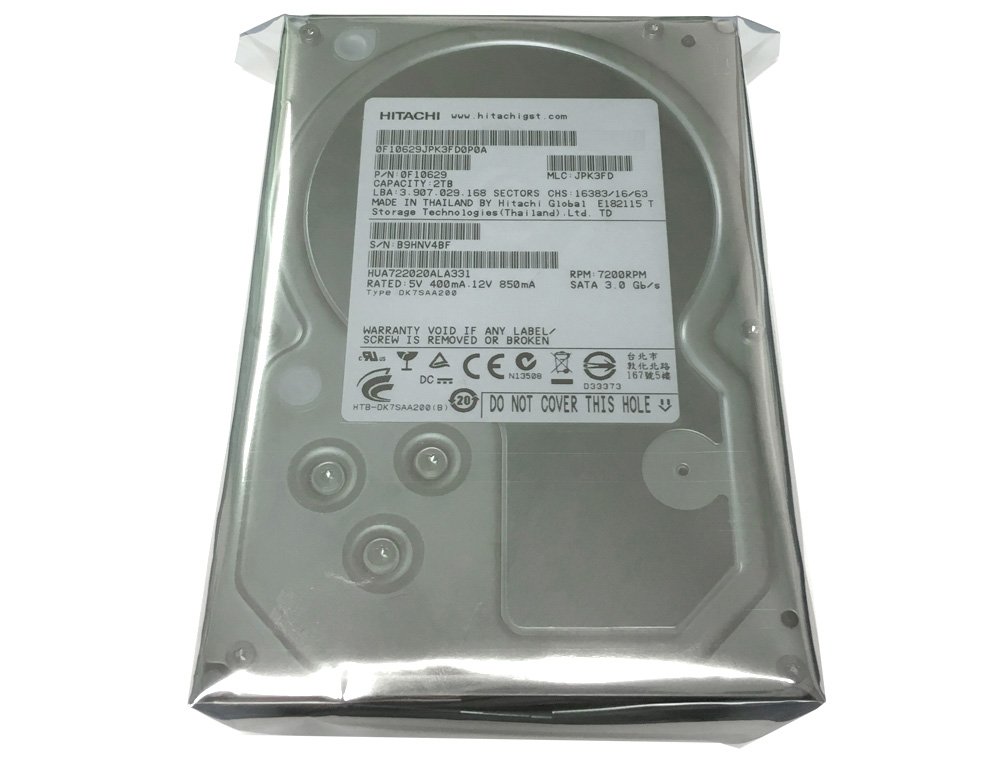 Hitachi Ultrastar A7K2000 2TB HUA722020ALA331 2TB 32MB Cache 7200RPM SATA 3.0Gb/s Enterprise 3.5in Hard Drive (Renewed)