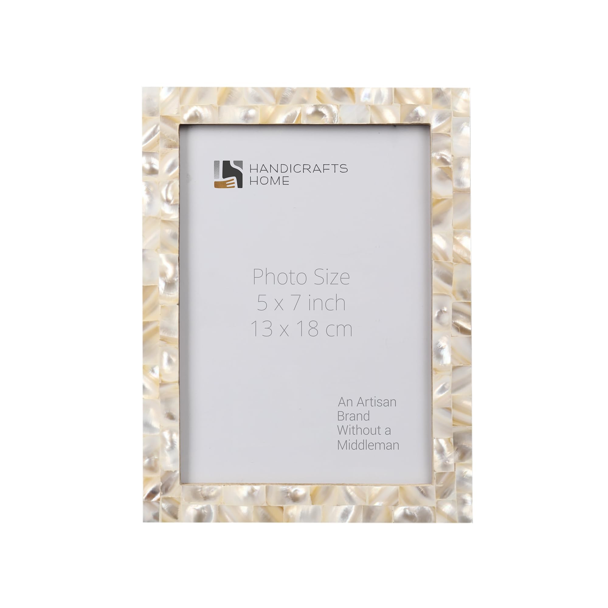 Photo 1 of Handicrafts Home 5x7 Picture Frame Mother of Pearl Collection- Handcrafted Small Frame for Living Room, Wall Decor, Office Desk Decor- Thanksgiving gift for Friends & Family- Vintage Photo Frames