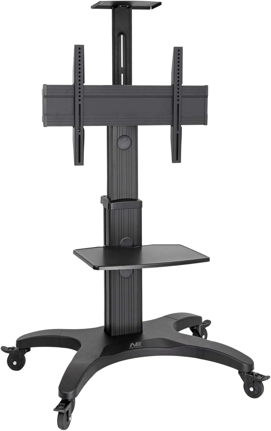 North Bayou TV Cart on Wheels Universal Mobile TV Stand for 32" to 60