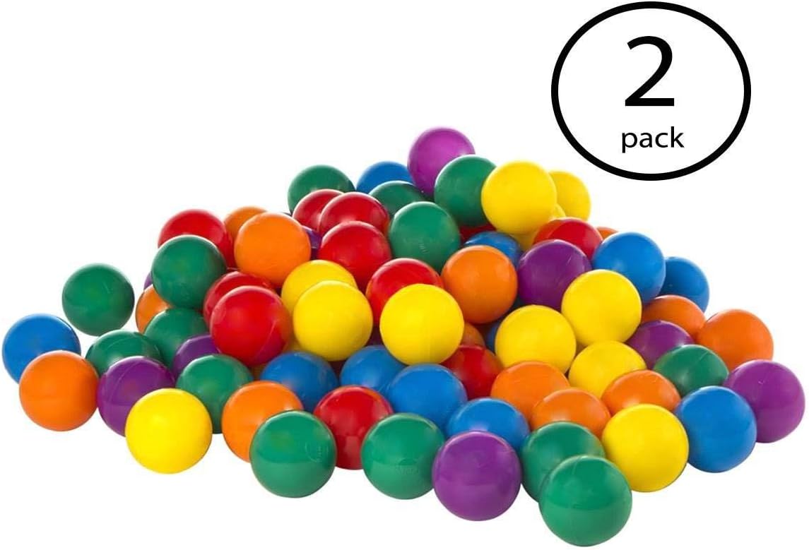 multi colored plastic balls