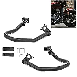 WeiSen Gloss Black Engine Guard Protector Highway
