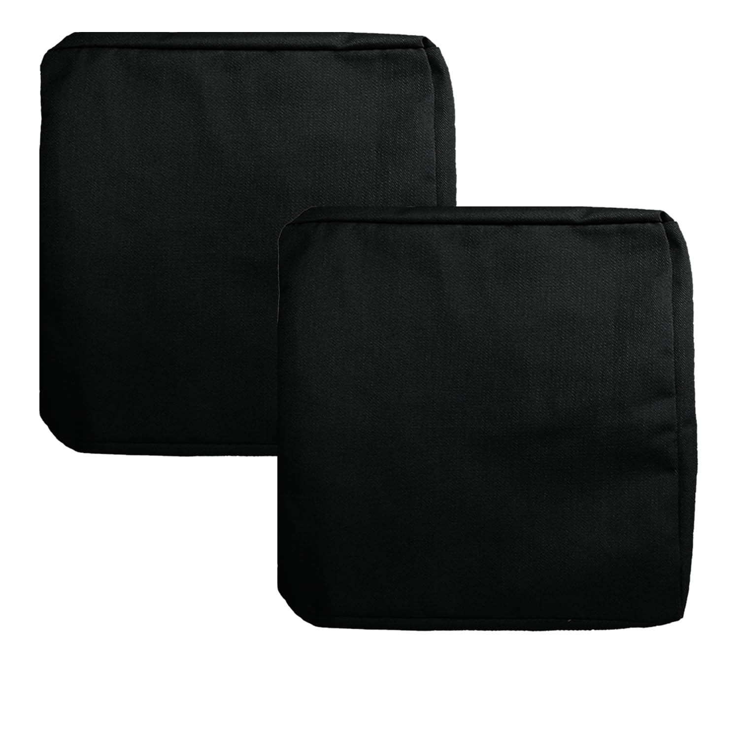Photo 1 of FLYMEI Patio Cushion Covers 24x24x4 Waterproof Outdoor Cushion Cover Replacement 2Packs Outdoor Seat Cushion Slipcover for Rattan Chair Sofa, Black