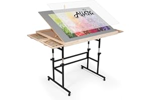 ALL4JIG 1500 Piece Jigsaw Puzzle Table with Legs,25"x34"Adjustable Puzzle Tables for Adults, 3-Tilting-Angle Portable Wooden Jigsaw Puzzle Board Portable with 4 Drawers & Cover Birthday Gift for mom