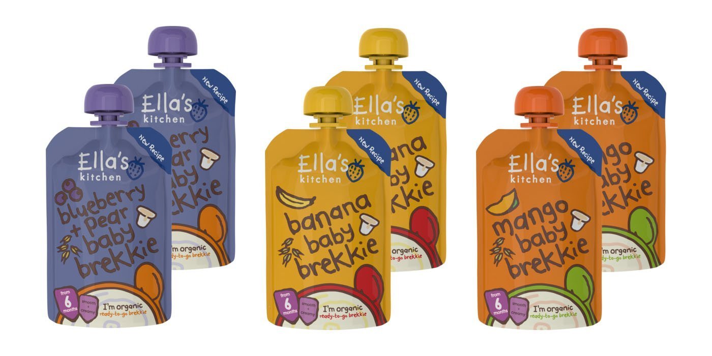 Ella's Kitchen Baby Brekkie Mixed Case Selection from 6 Month 6 x 100g