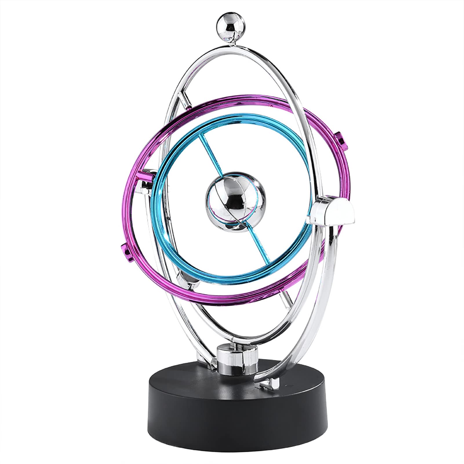 Kuuleyn Perpetual Motion Machine, Perpetual Motion Desk Toy, Craft Milky Way Celestial Body Kinetic Movement Orbital Electric Wiggler Newton Swing Ball Desk