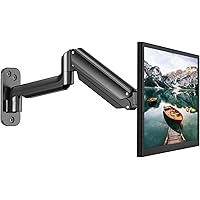 HUANUO Monitor Wall Mount for 17 to 32 Inch Computer Screen, Monitor Wall Mount Arm Holds up to 17.6lbs, Height Adjustable Fu