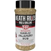 Heath Riles BBQ Rub - Garlic Jalapeño Seasoning, Champion Pitmaster Recipe, Legendary Rubs For Smoking & Grilling, 80+ BBQ Championships, 12 oz.