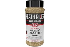 Heath Riles BBQ Rub - Garlic Jalapeño Seasoning, Champion Pitmaster Recipe, Legendary Rubs For Smoking & Grilling, 70+ BBQ Championships, 12 oz.