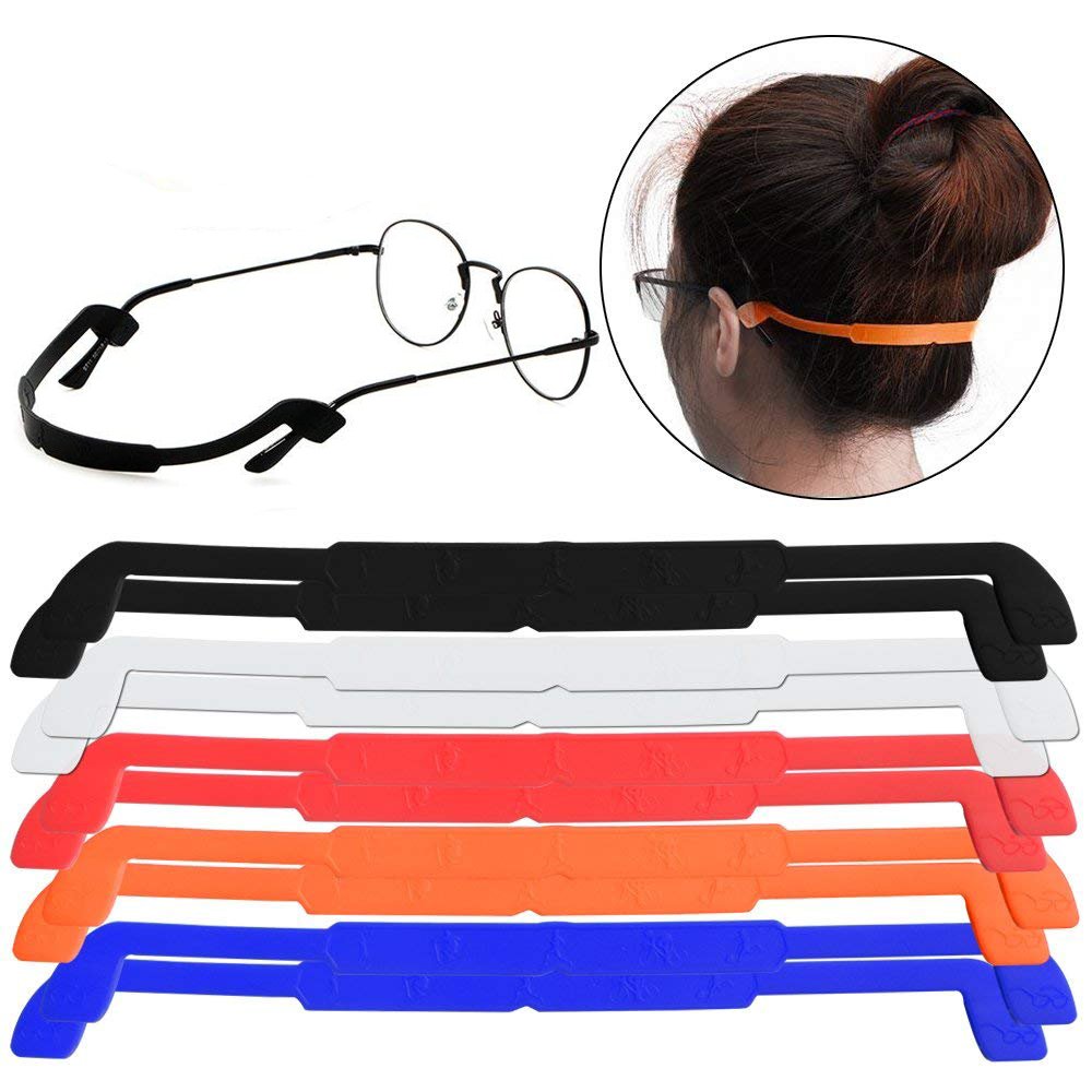 Silicone Eyeglass Strap Eyewear Retainers Sports Anti-slip Elastic Glasses Sunglass Cord Holder for Men Women Eye Protection (10Pcs/Pack[Random colors])