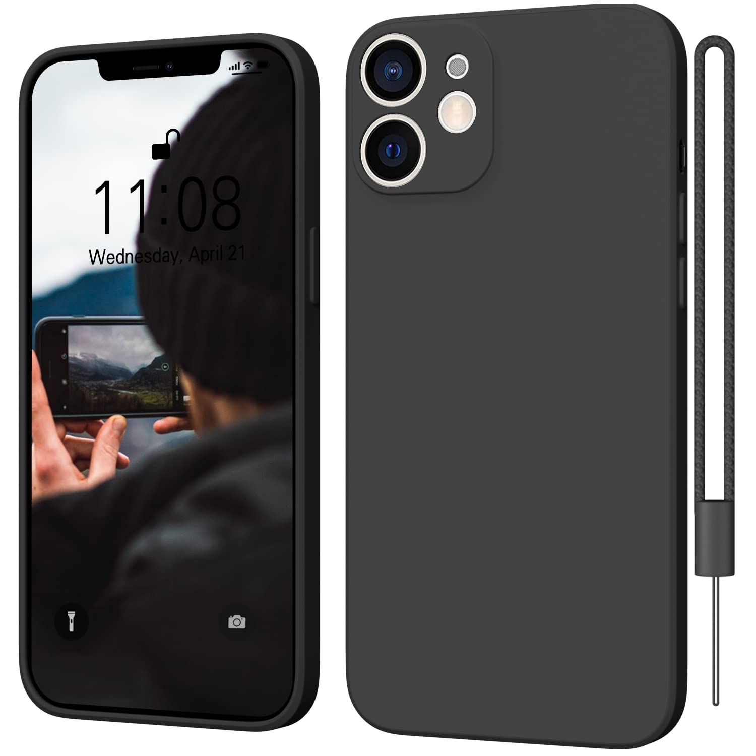 ORDA for iPhone 11 case Silicone 6.1 for iPhone 11 2019 Soft Gel Rubber Cover Ultra Slim case Anti-Scratch Compatible with iPhone 11 cover Matte Black