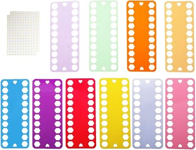 Feelava Embroidery Floss Organizer 10 Pcs with Label Tags - Hexagon