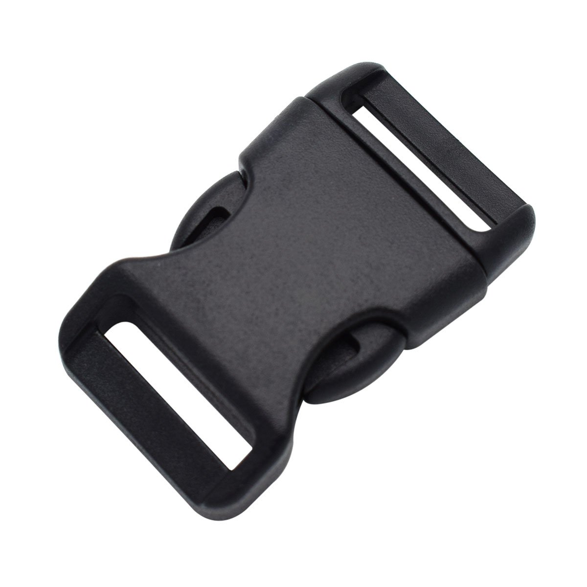 KEEJEA 20mm(3/4") Contoured Plastic Buckles Side Release Black Buckle for Paracord Bracelets/Bag/Backpack (Pack of 25pcs)