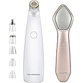 NEWDERMO 2-in-1 Microdermabrasion Machine for Facial, Diamond Microdermabrasion Device USB Rechargeable (White) with Microdermabrasion Machine Pro(Pink)