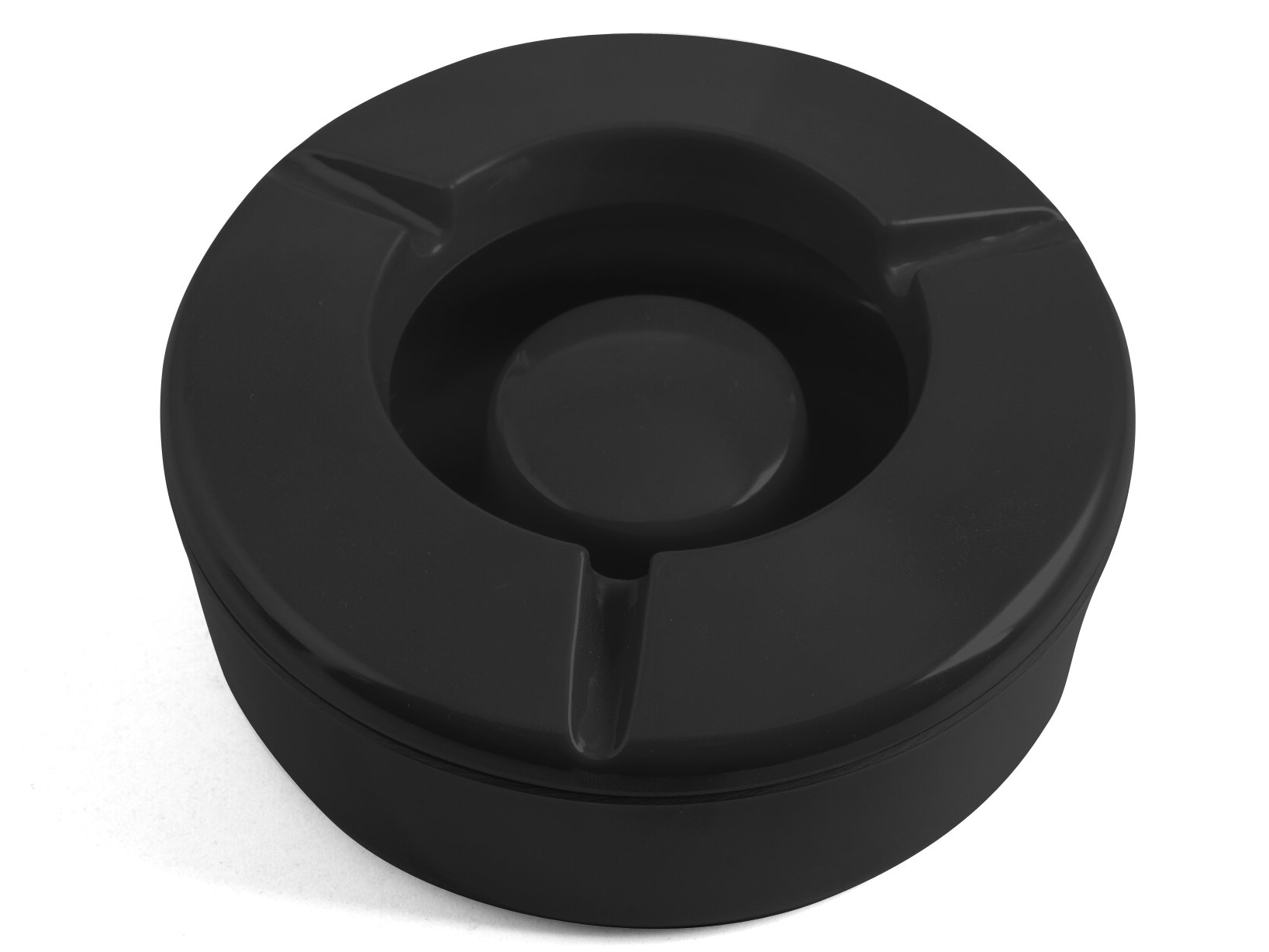 Chio 9002030 Ashtray Windproof 12.5 Melamine Black 12 x 12 x 5 cm