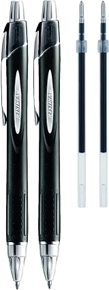 uni-ball SXN-210 RT Jetstream Retractable Rollerball Pens Pack of 2 + 2 Refills view 2