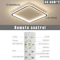 Modern Ceiling Lights，23.6 Inch Flush Mount