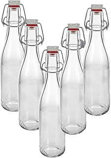 hocz 10er Set Bügelflaschen Bügelflasche Glasflaschen 330ml mit Bügelverschluss zum Selbstbefüllen Bügelflasche Smoothie