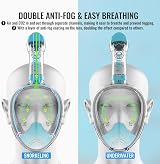 G2RISE SN01 Full Face Snorkel Mask with Detachable Camera Mount - Anti-Fog view 4