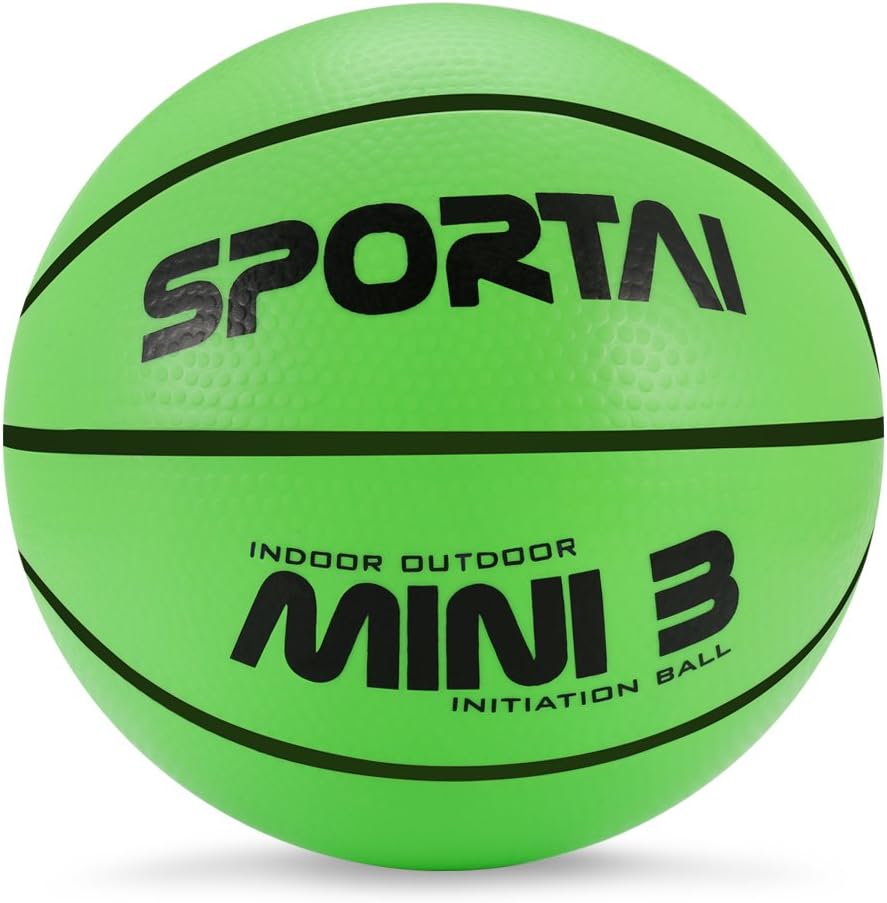 Sport AI Cute Bouncy Ball for Kids,Safe and Soft to Handheld 7" Green/Blue/Pink Basketballs (Green)