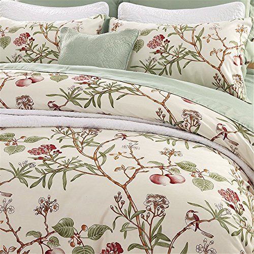 image for Yaheeda Flower Duvet Cover Set, Floral Cotton Imitation Printed Revers
