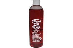 Dwyer Gauge Fluid, Red, 1 Pint Bottle, 0.826 sp. gr.