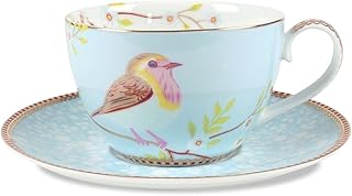 PiP Studio Cappuccino Tasse mit Untertasse | Blau - 280 ml