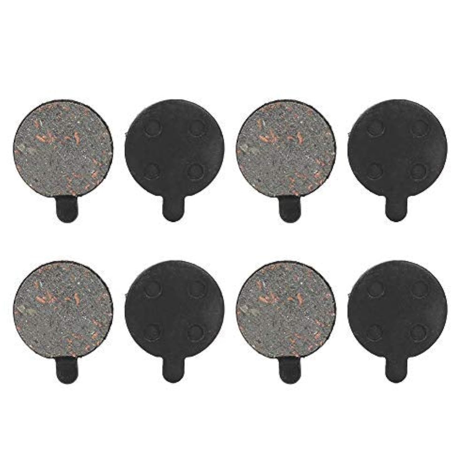 Nikou Electric Scooter Brake Pads - 4 Pairs Red Copper Semi Metal Brake Disc Rotor Pad Low Noise Wear Resistance Parts for 10in Electric Scooter