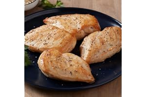 Premium Boneless Chicken Breasts, Lean & Tender, 8 Count, 7 oz - Perfect for Health - Low Fat, High Protein - Juicy, Meaty Texture - Ideal for Grilling, Baking From Kansas City Steak Company.