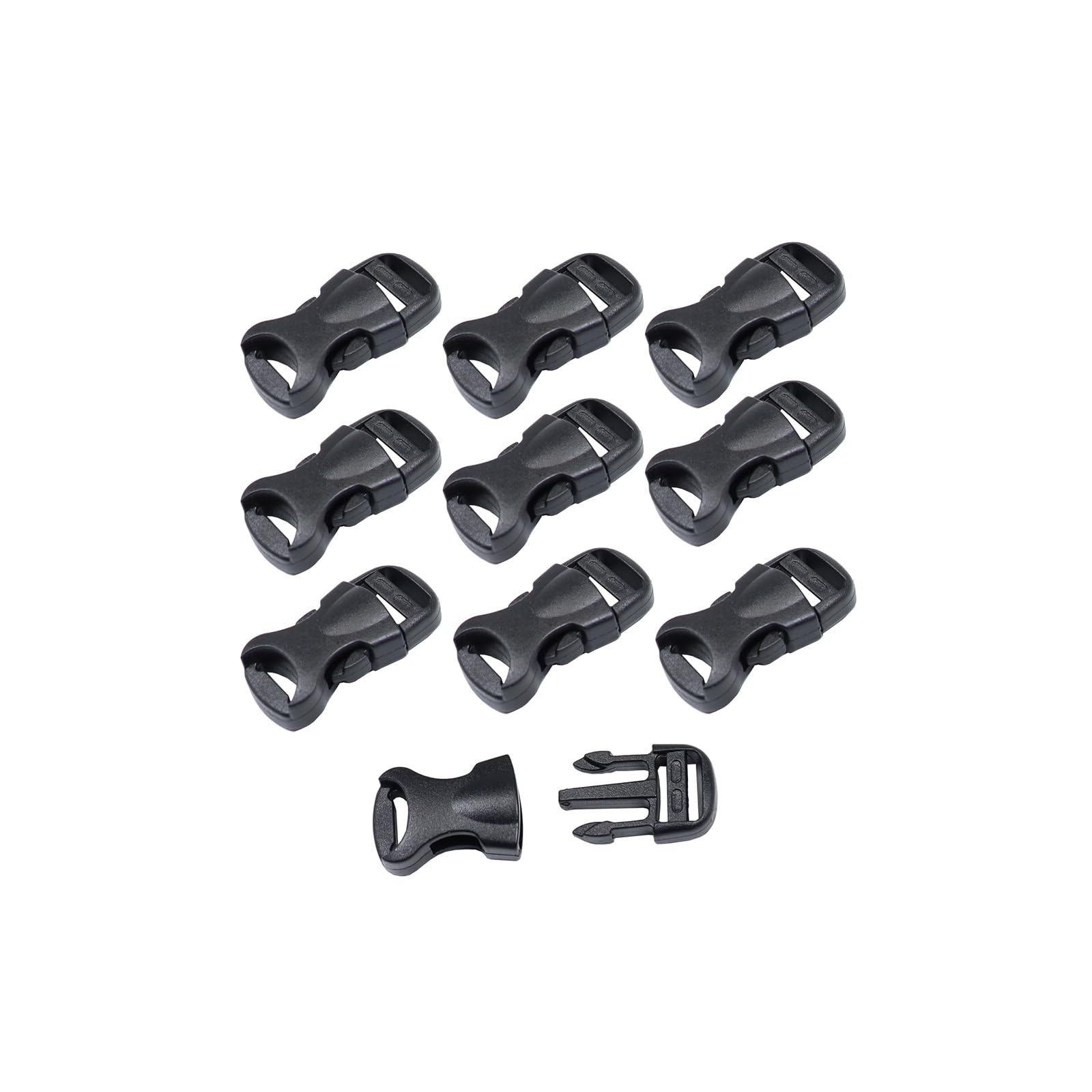 Photo 1 of Baitoo Quick Side Release Buckle,Heavy Duty Plastic Strap Clip Snap Clasp 3/8 inch Backpack Buckle Replacment for Strap 10mm (3/8"(10mm) - 10 pieces)