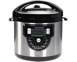 Tayama TMC-60XL 6 Quart 8 in 1 Multi Function Pressure Cooker, 6 Qt, Black