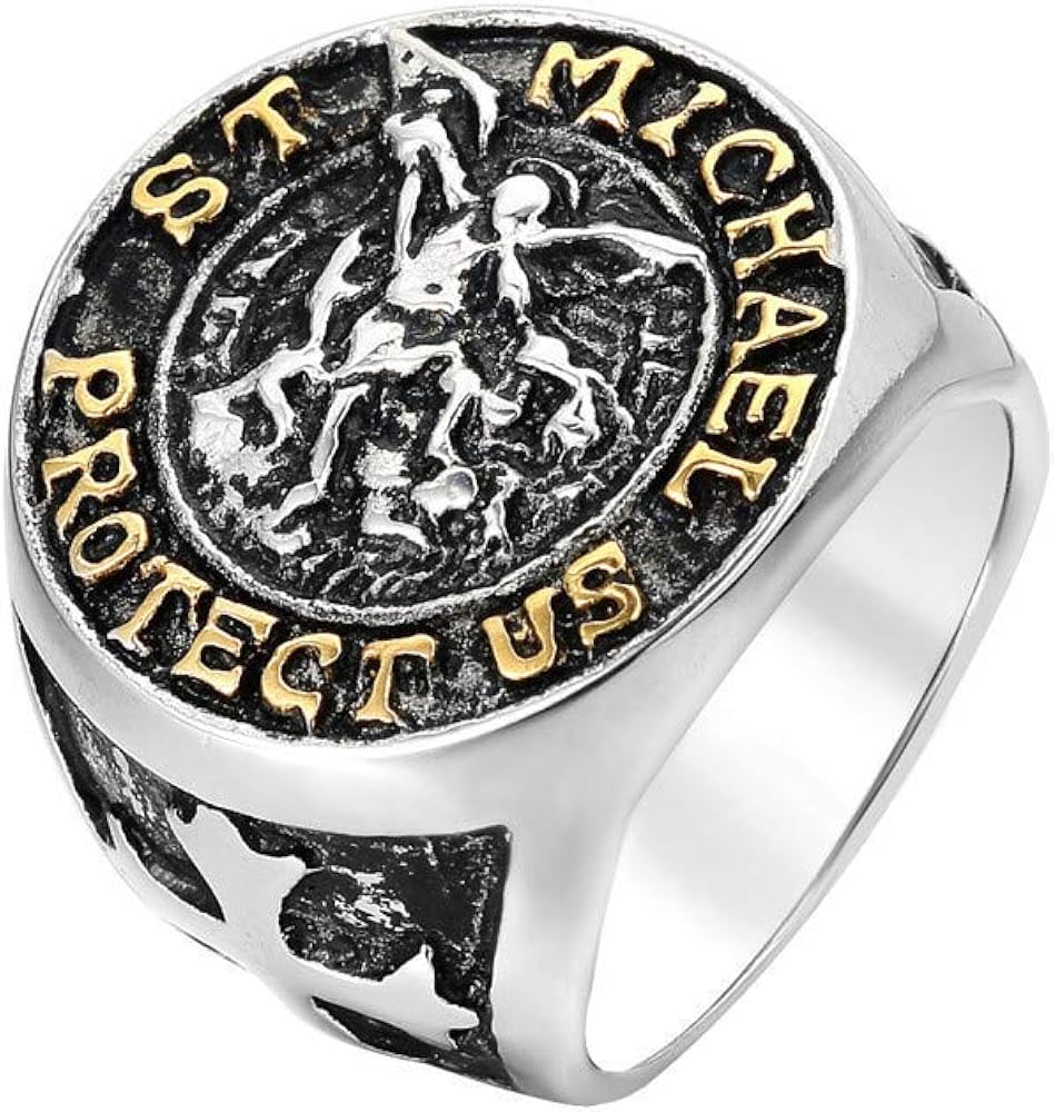 Purmy Stainless Steel Ring Greek Mythology Vintage Rings,Band Punk