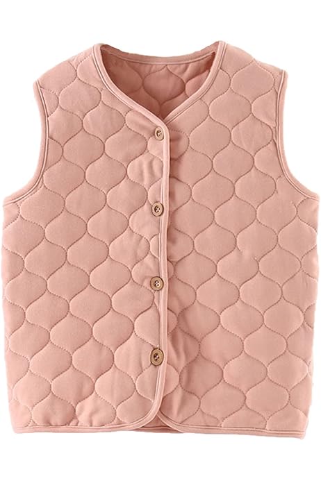 Baby Girl Vest Baby Vest Cozy Cotton-Polyester Button-Up For