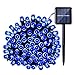 Qedertek Solar Halloween String Light,33ft 100 LED 8 Modes Light Sensor Control Waterproof Decorative Ambiance Light For Patio,Lawn, Garden, Fence, Balcony, Party, Holiday, Christmas Decorations(Blue)