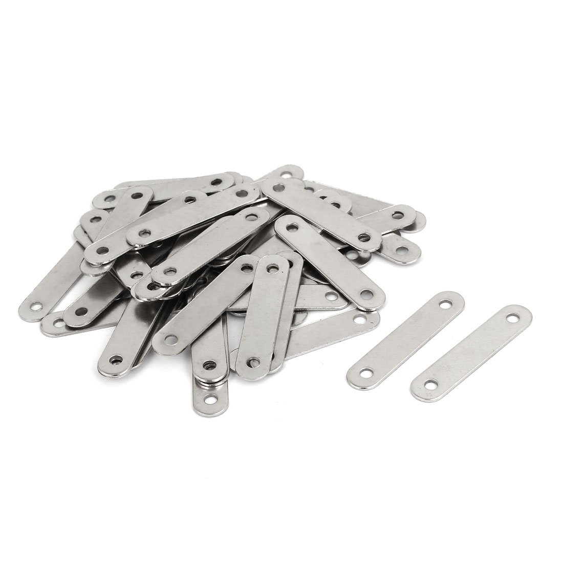 Sourcingmap 38mm x 8mm Flat Joining Corner Brace Brackets Mending Repair Plates 50PCS