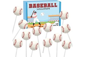 RBBZ PARTY Baseball Candy Lollipops - 18 Count Individually Wrapped Suckers - Great for Baseball Party Favors - Sports Snacks - Baseball Goodie Bags - Softball Team Treats